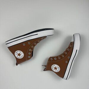 NEW Converse Chuck Taylor All Star Hi Tectuff Leather Orange Shoes M 5 W7